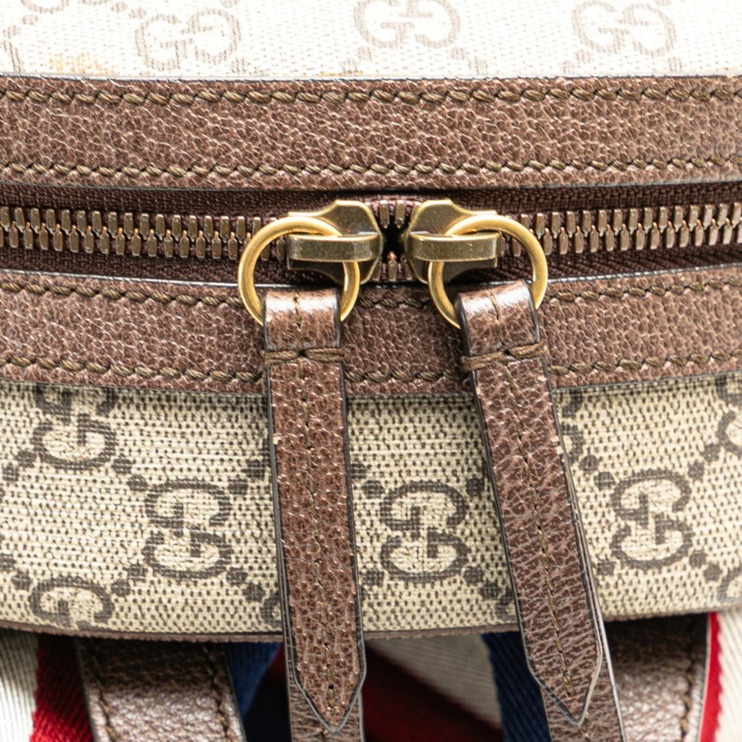 Gucci Beige Brown Multi-Color Pvc Leather Backpack ( )