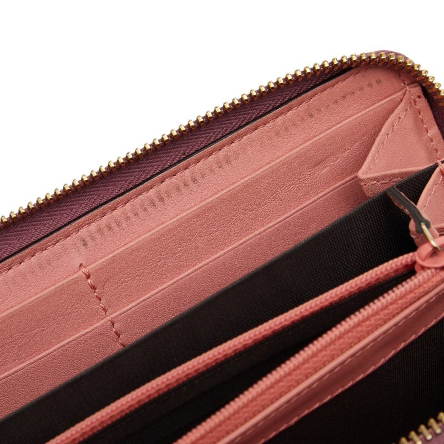 Gucci Pink Red Color Leather Long Wallet (Bi-Fold) ( )
