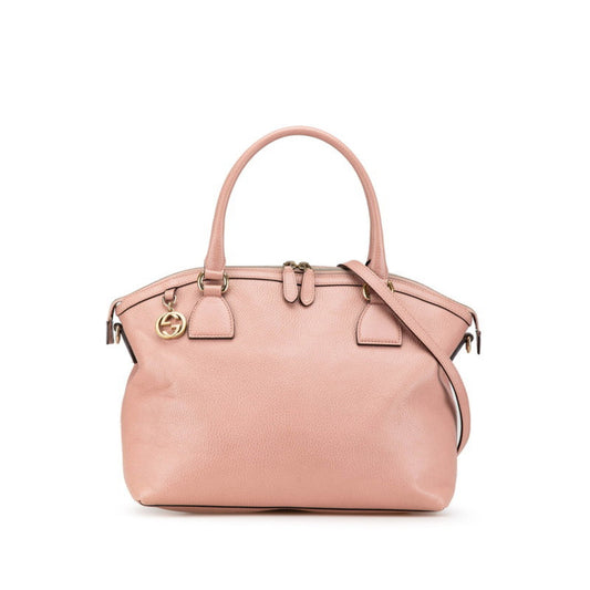 Gucci Pink Leather Handbag Shoulder Bag ( )