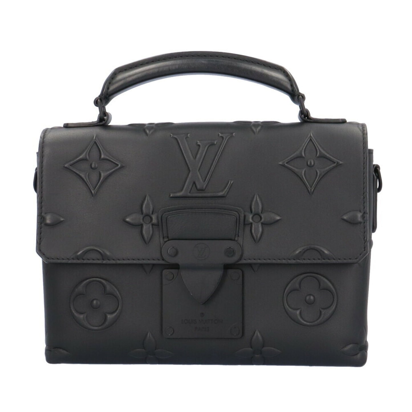 LOUIS VUITTON Ambassador PM Monogram Handbag Leather M58711 Black Men's