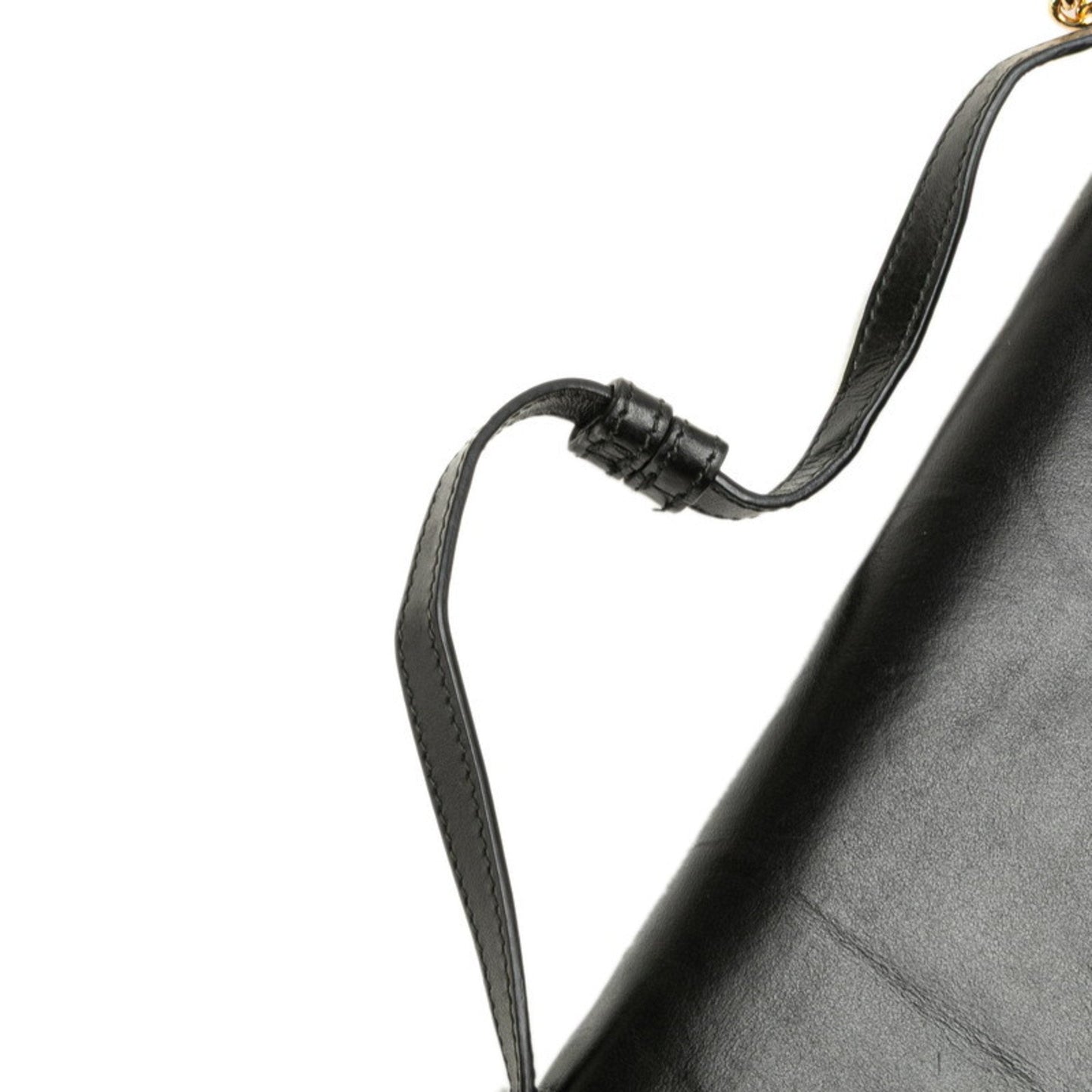 Gucci Black Leather Handbag Shoulder Bag ( )