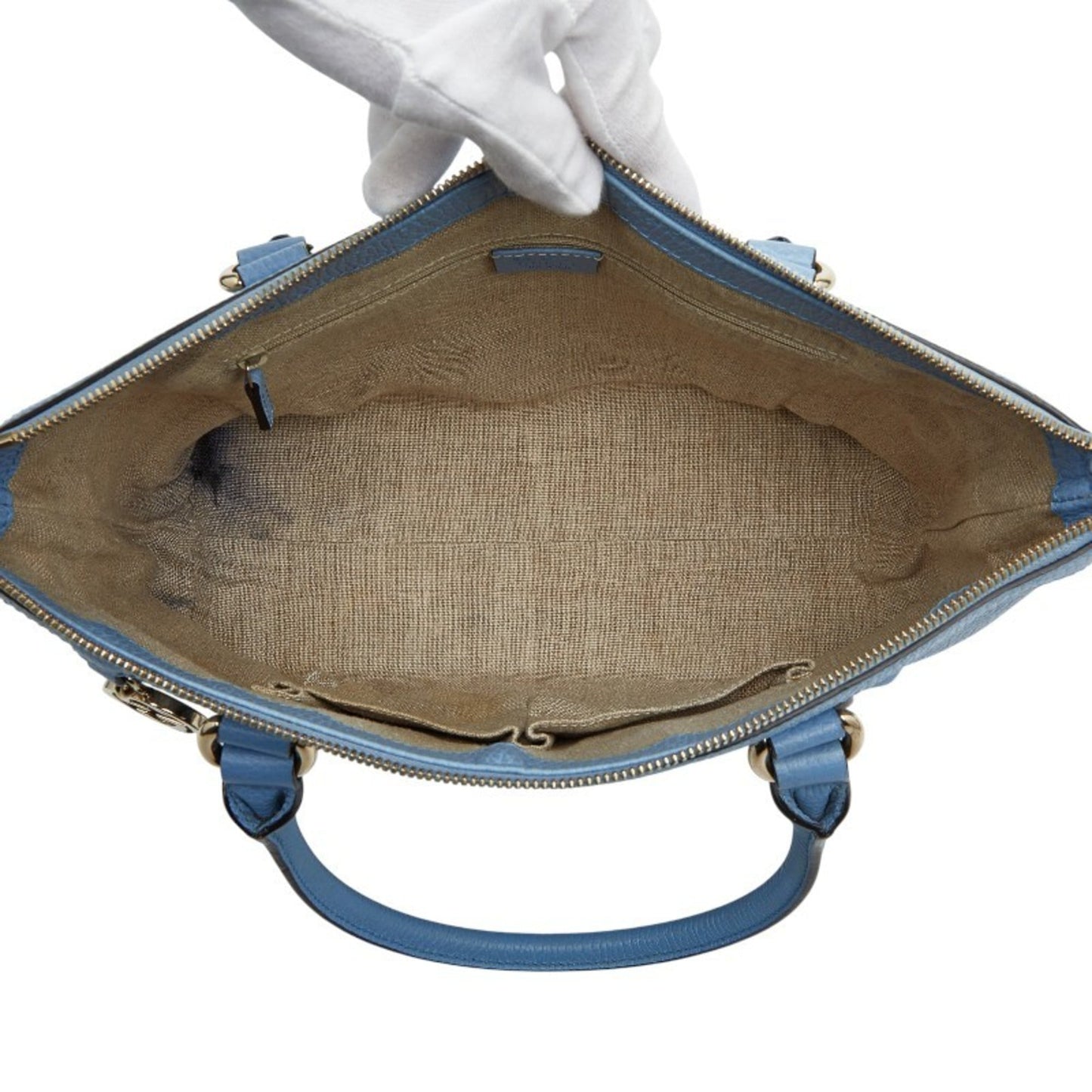 Gucci Light Blue Leather Handbag Shoulder Bag ( )