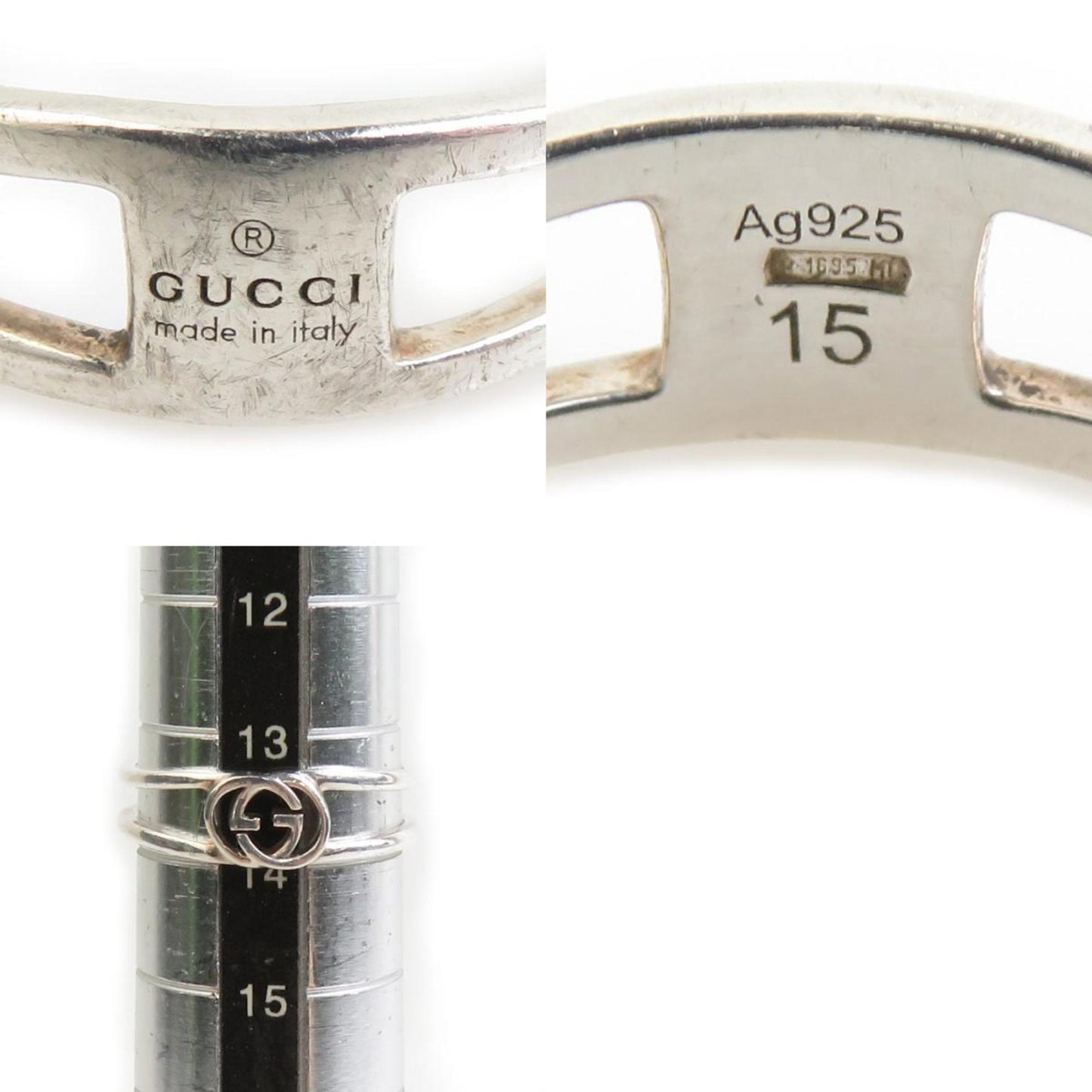 Gucci Silver Silver 925 Band Ring ( )
