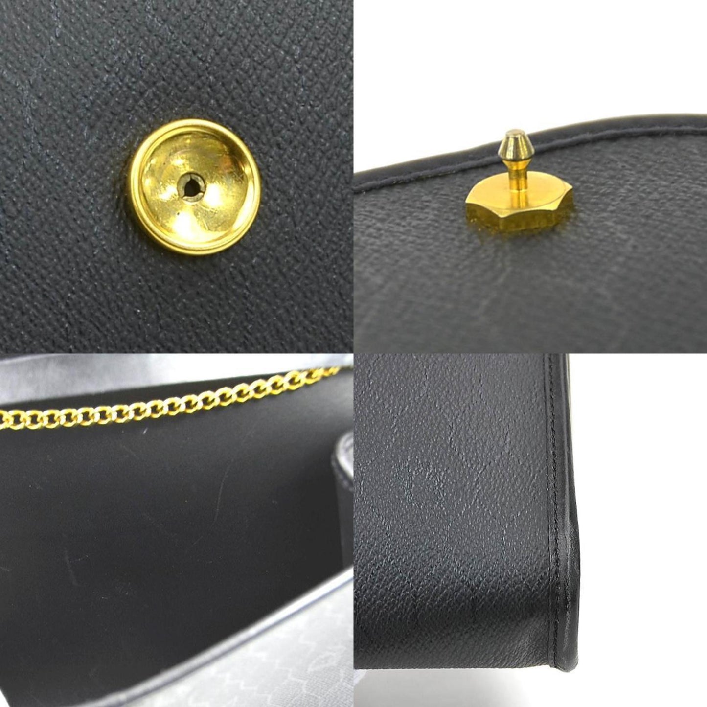 Christian Dior Black Leather Shoulder Bag ()