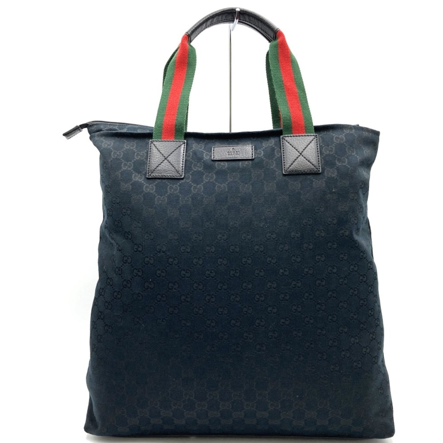 Gucci Sherry Line Black Gg Canvas Handbag ( )
