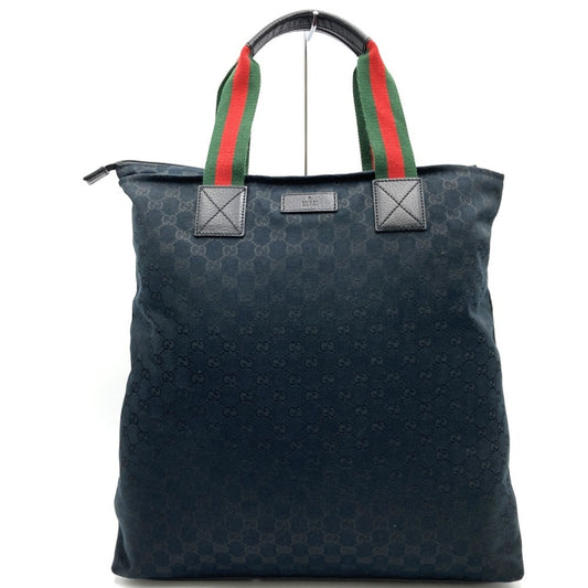 Gucci Sherry Line Black Gg Canvas Handbag ( )