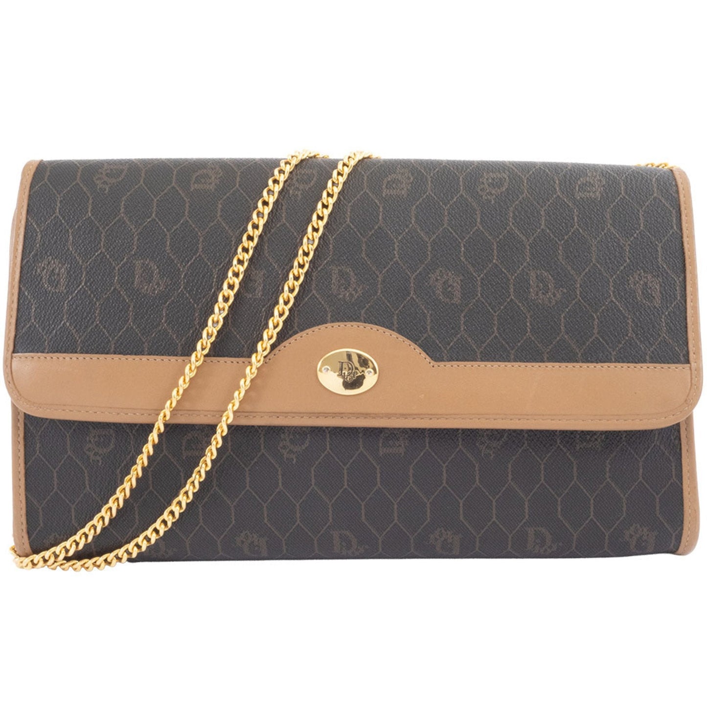 Christian Dior Dark Brown Pvc Leather Shoulder Bag ()