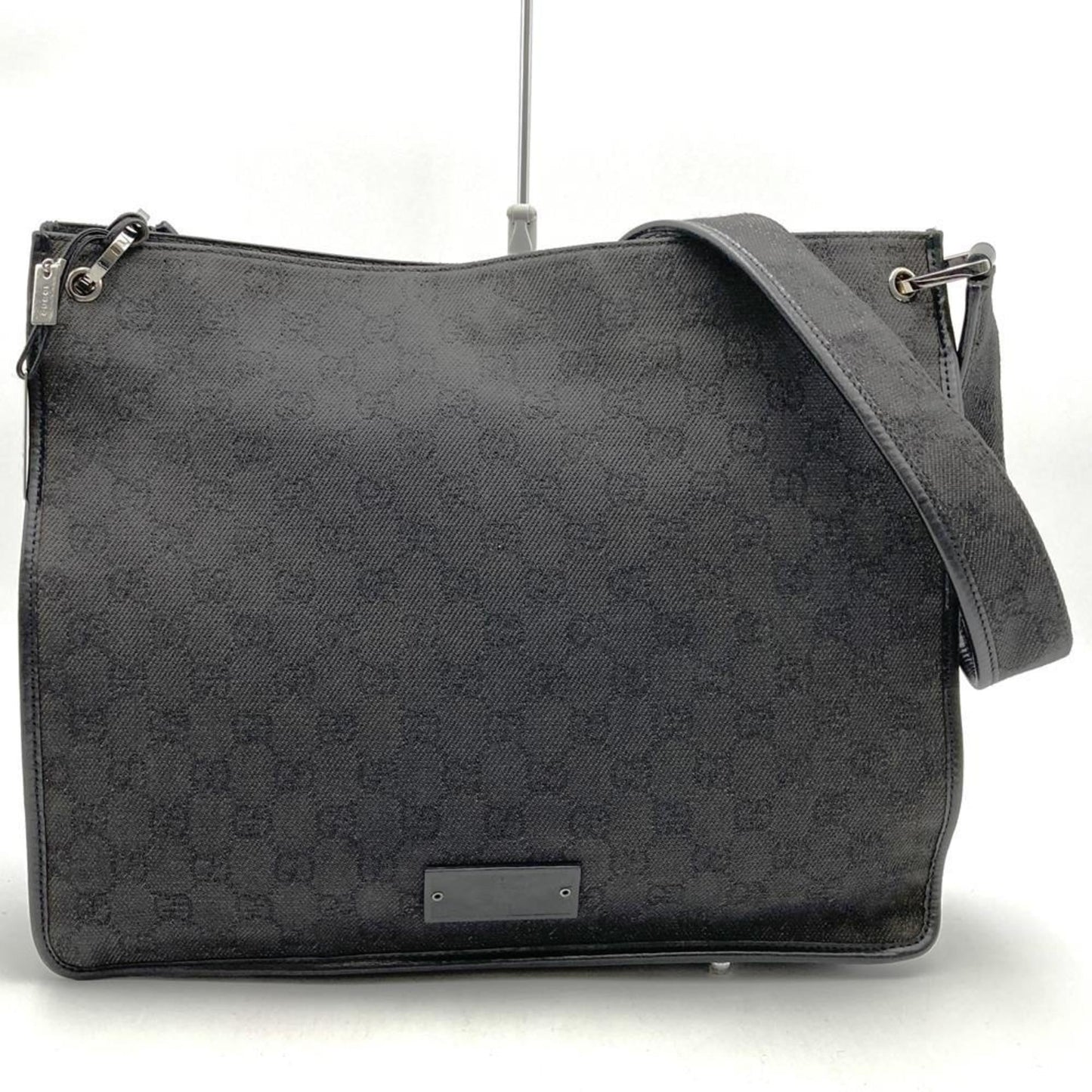 Gucci Black Denim Leather Shoulder Bag ( )