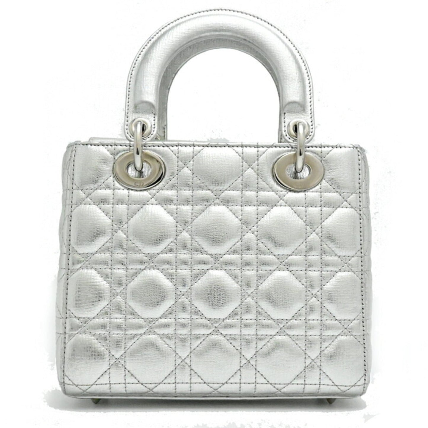 Christian Dior Silver Leather Handbag ()