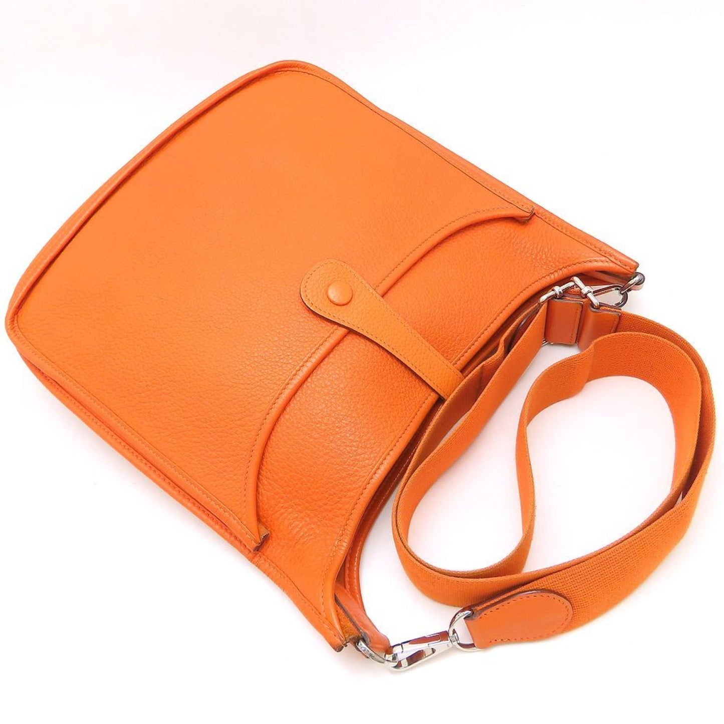 Hermes Potiron Taurillon Clemence Leather Shoulder Bag ( )