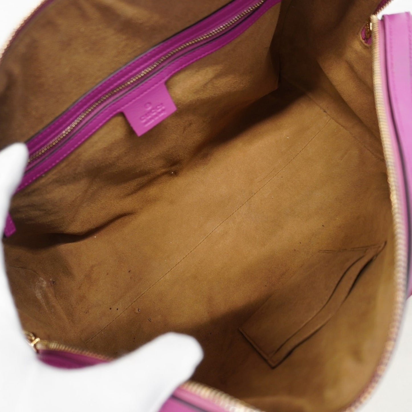 Gucci Brown Pink Red Color Pvc Handbag ( )