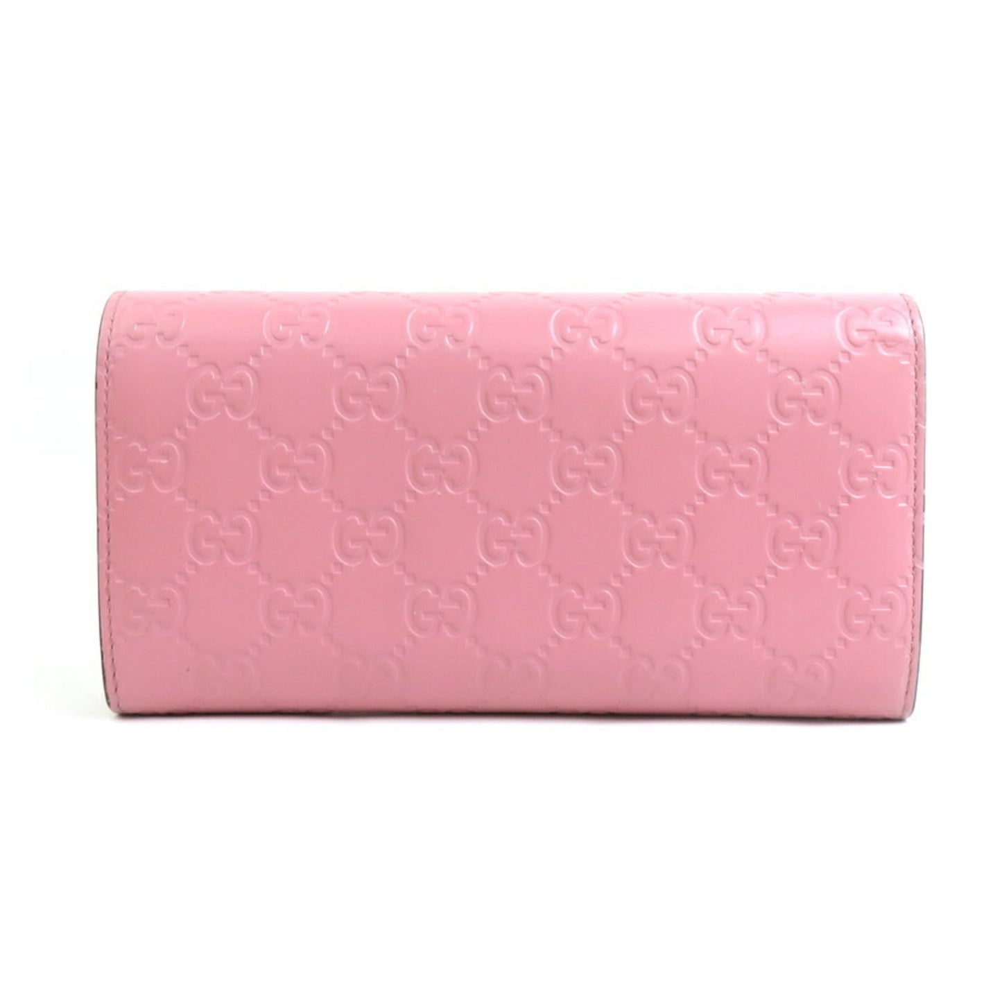 Gucci Pink Leather Long Wallet (Bi-Fold) ( )