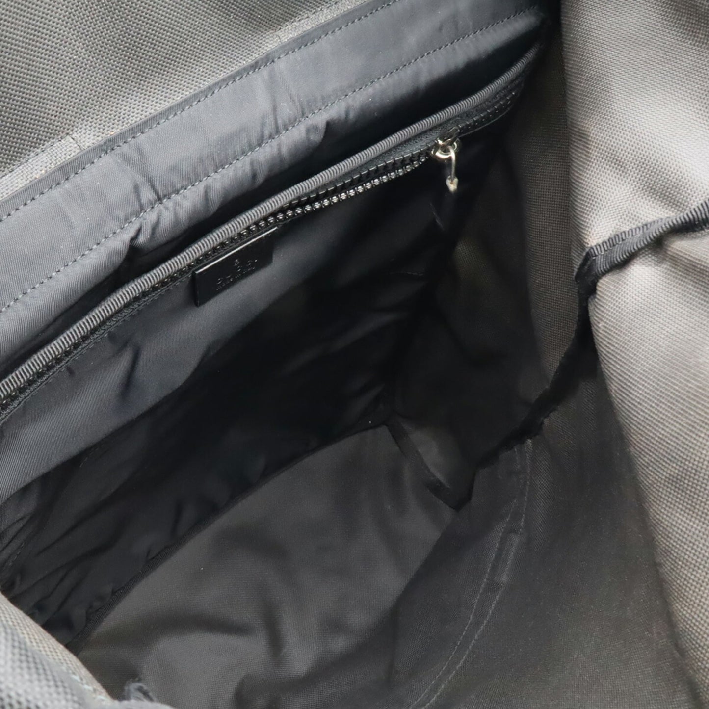 Gucci Black Green Navy Red Color Canvas Leather Backpack ( )