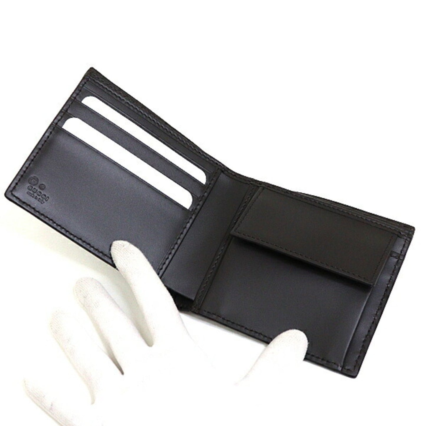 Gucci Beige Green Red Color Gg Supreme Leather Wallet (Bi-Fold) ( )