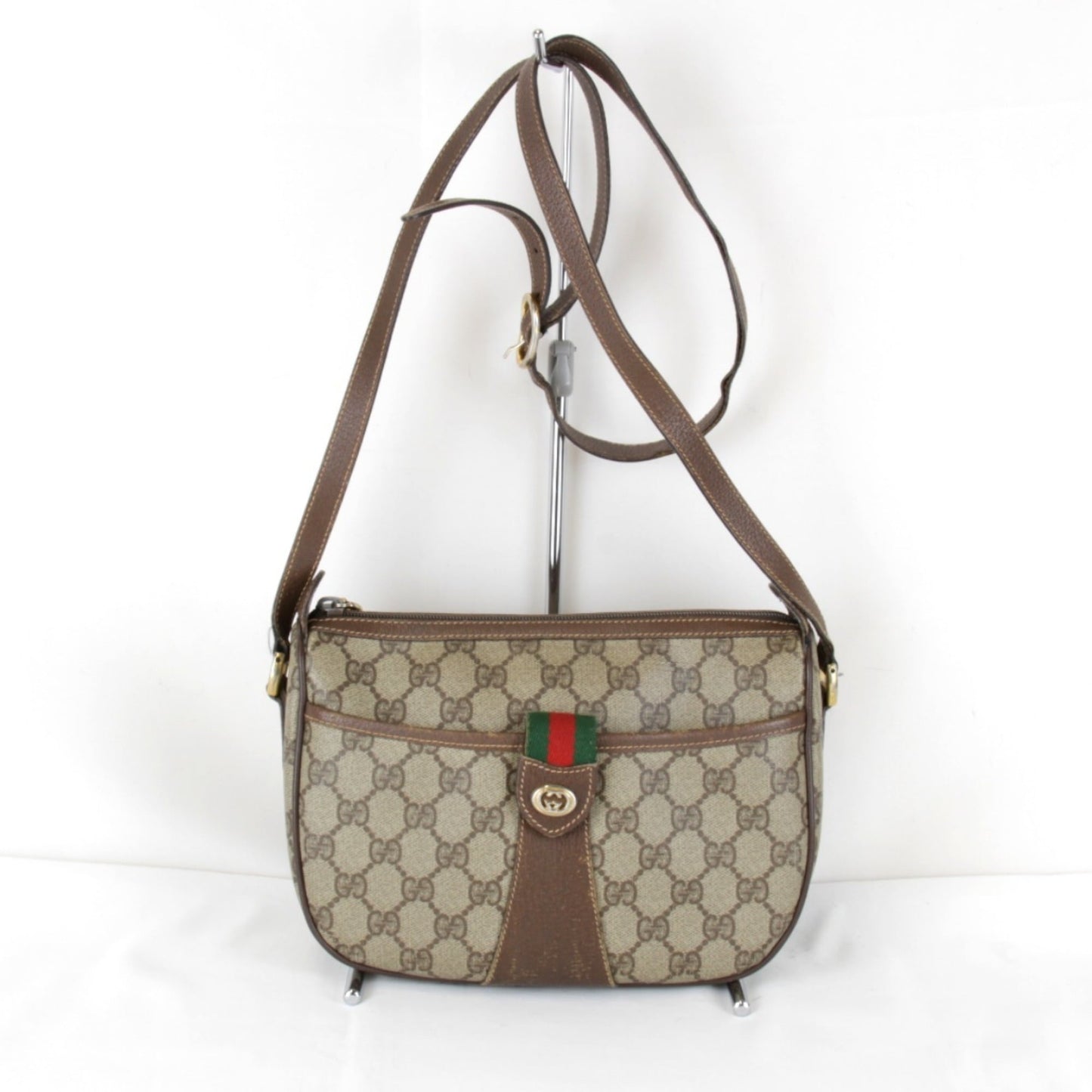 Gucci Brown Gg Supreme Shoulder Bag ( )