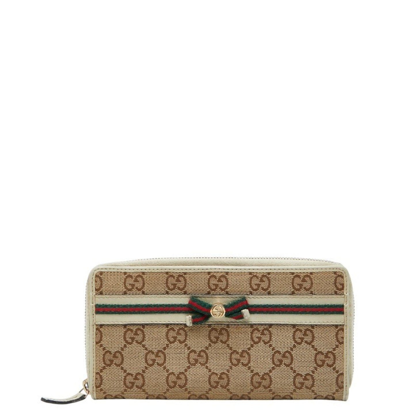 Gucci Beige Multi-Color Canvas Leather Long Wallet (Bi-Fold) ( )