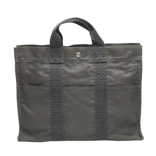 Hermes Her Line Gray Canvas Tote Bag ( )