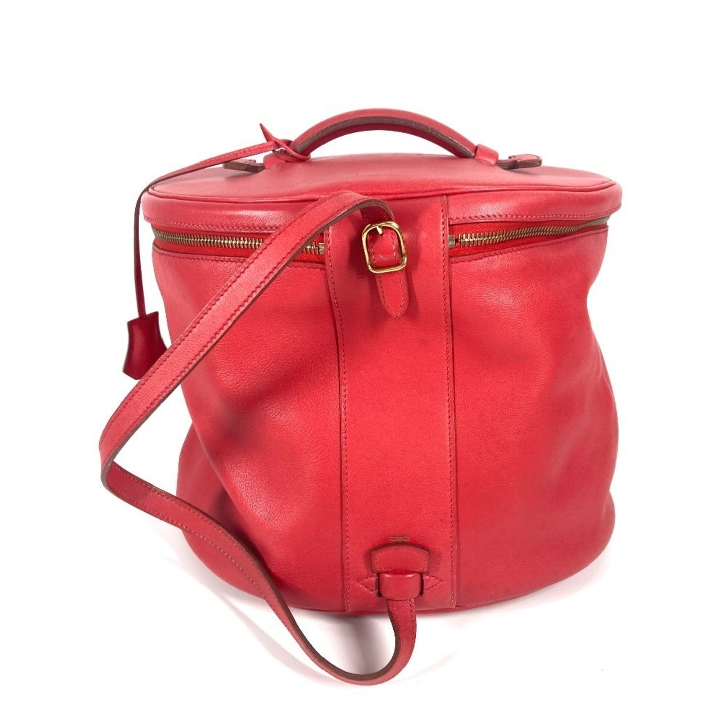 Hermes Intercity Red Color Leather Handbag Shoulder Bag Vanity Bag ( )