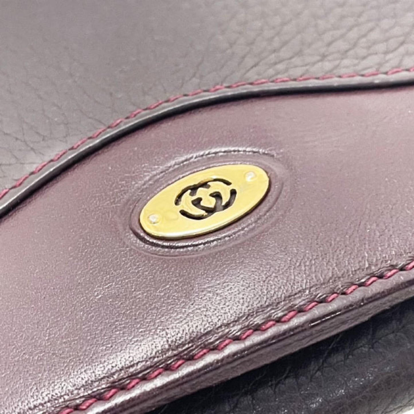Gucci Bordeaux Leather Long Wallet (Bi-Fold) ( )