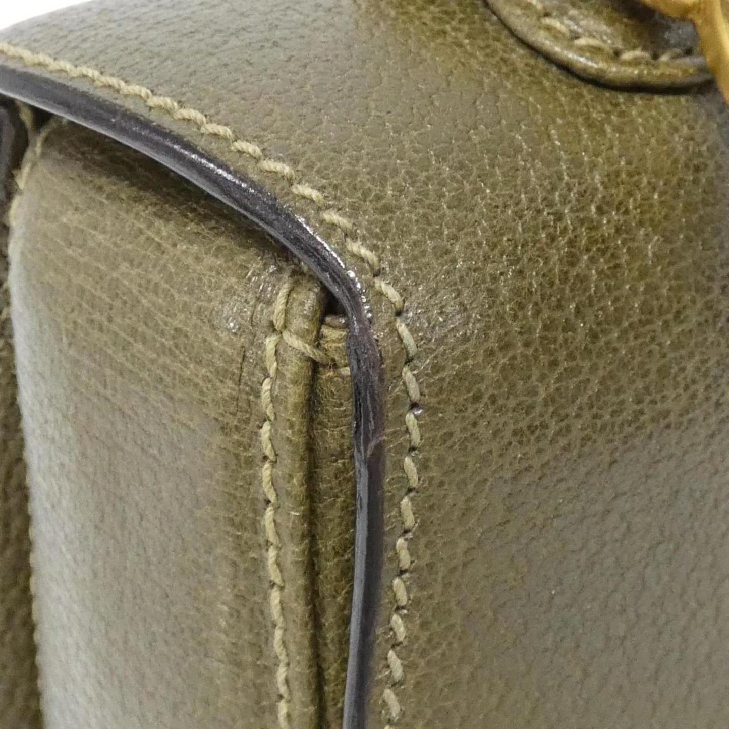 Gucci Khaki Leather Handbag ( )
