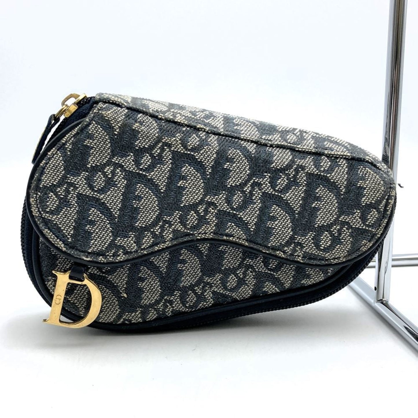 Christian Dior Navy Canvas Pouch ()