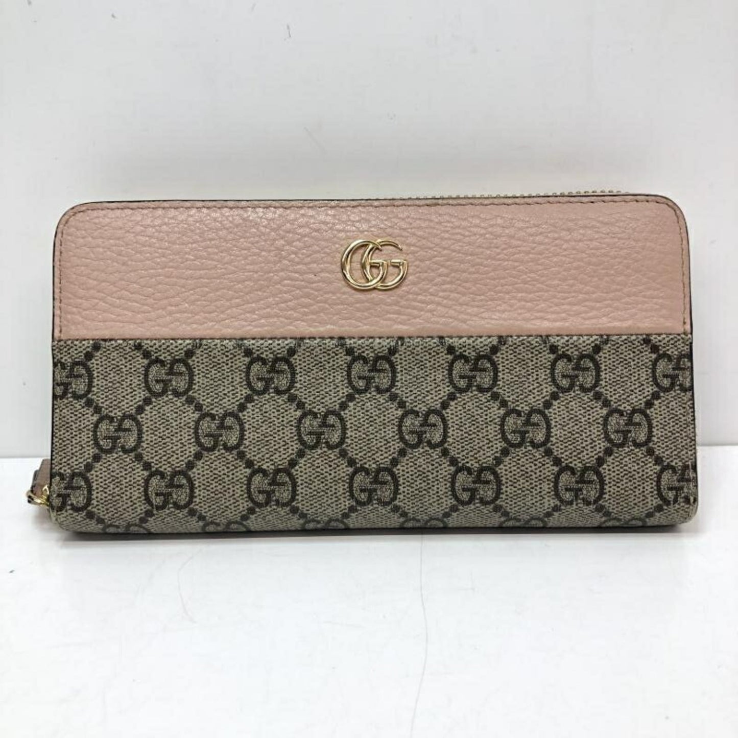 Gucci Pink Gg Canvas Long Wallet (Bi-Fold) ( )