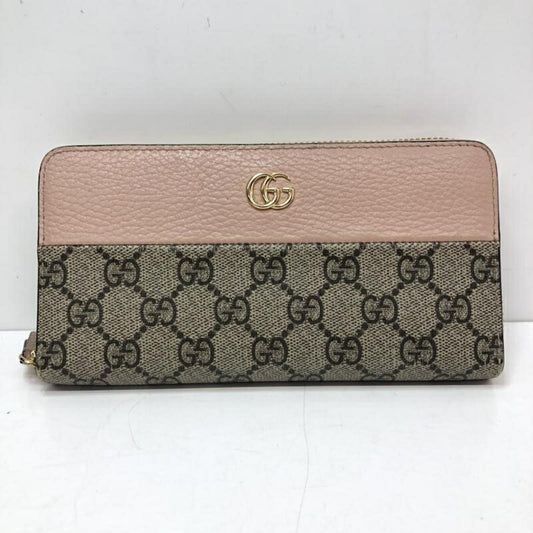 Gucci Pink Gg Canvas Long Wallet (Bi-Fold) ( )