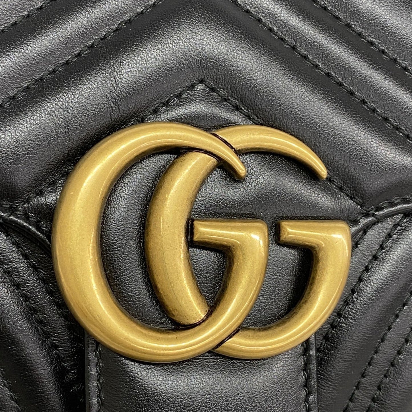 Gucci Black Leather Shoulder Bag ( )