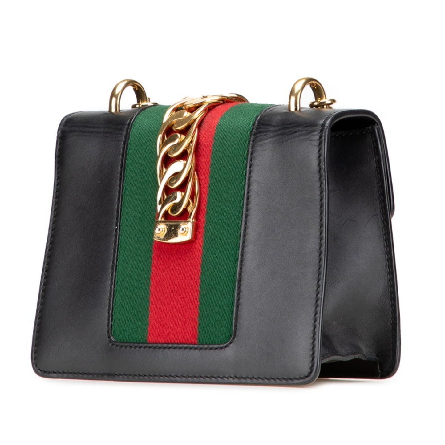 Gucci Black Leather Shoulder Bag ( )