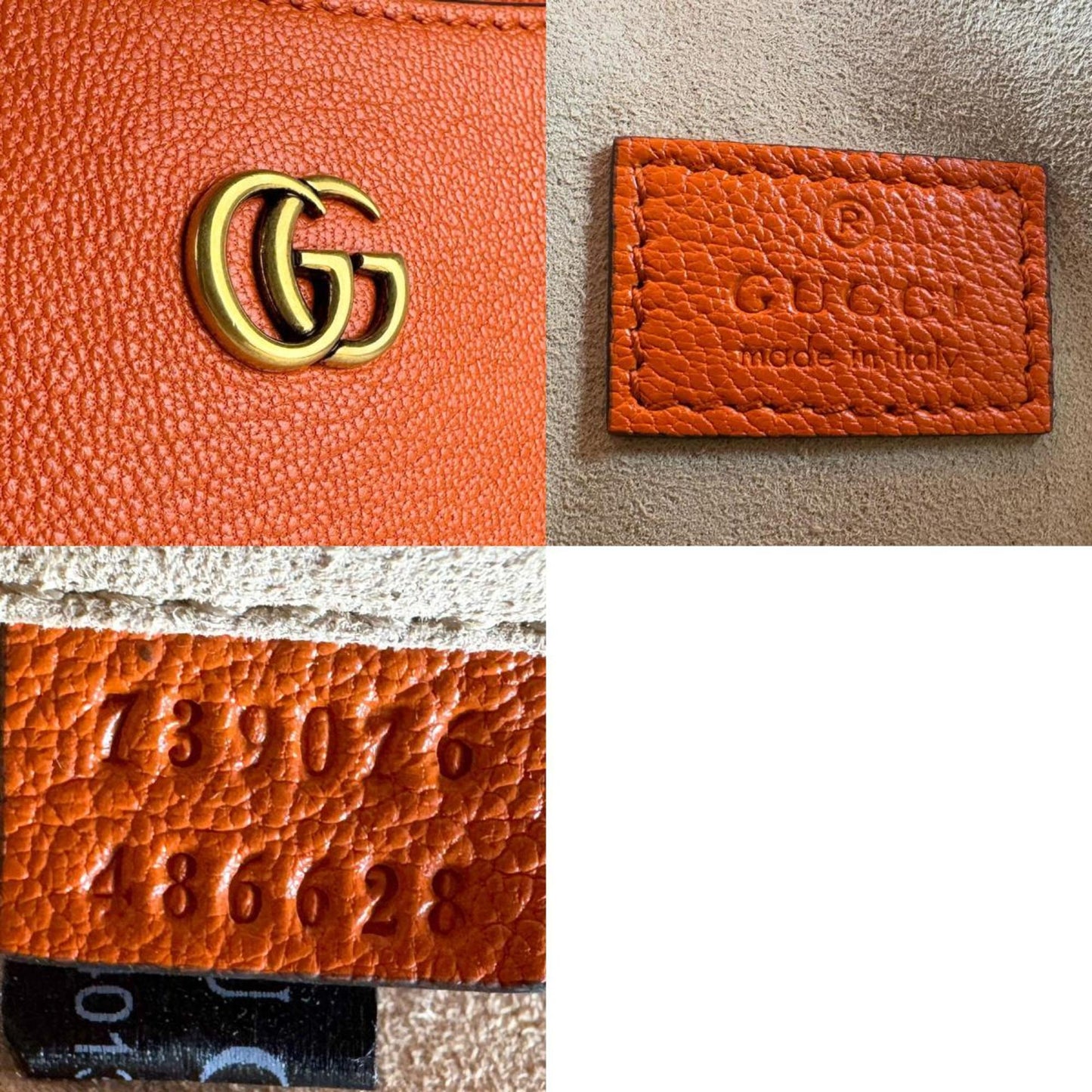 Gucci Orange Leather Handbag ( )