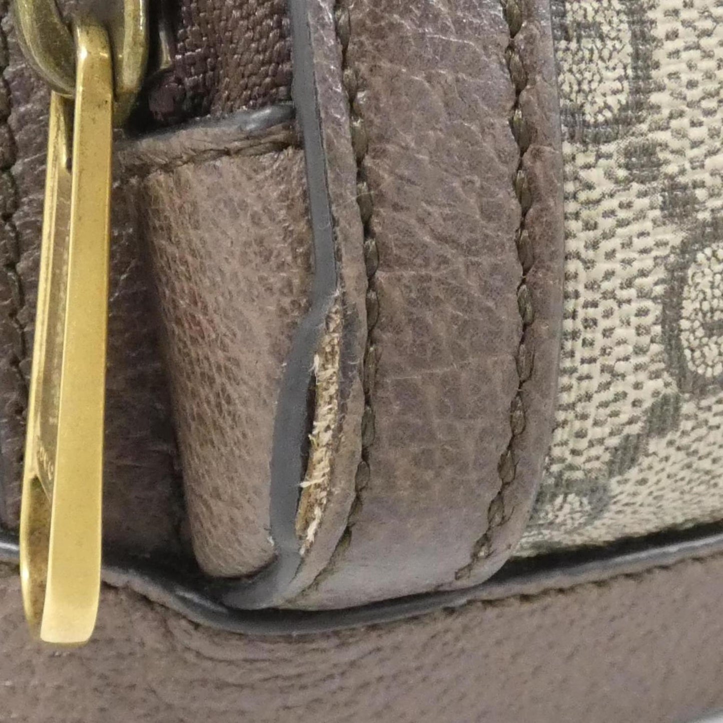 Gucci Beige Brown Gg Supreme Leather Backpack ( )