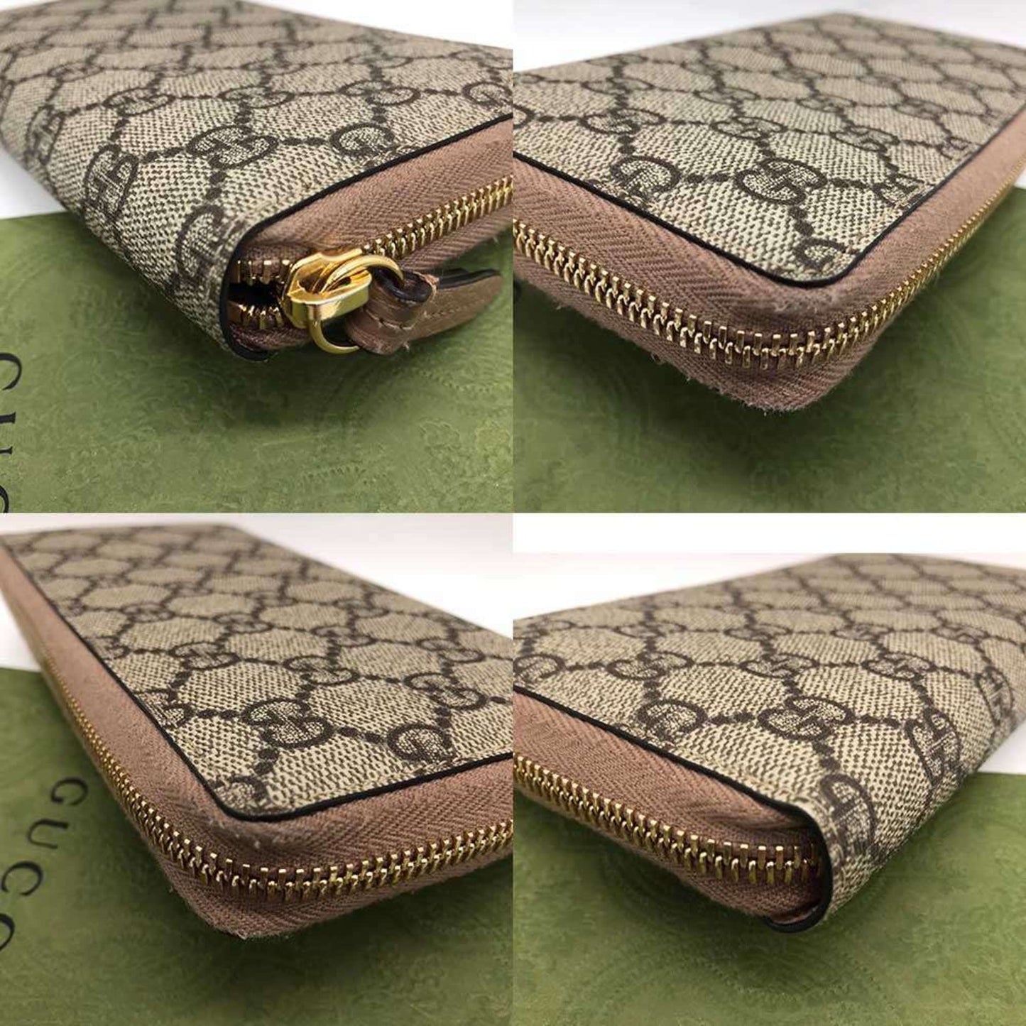 Gucci Beige Gg Supreme Long Wallet (Bi-Fold) ( )