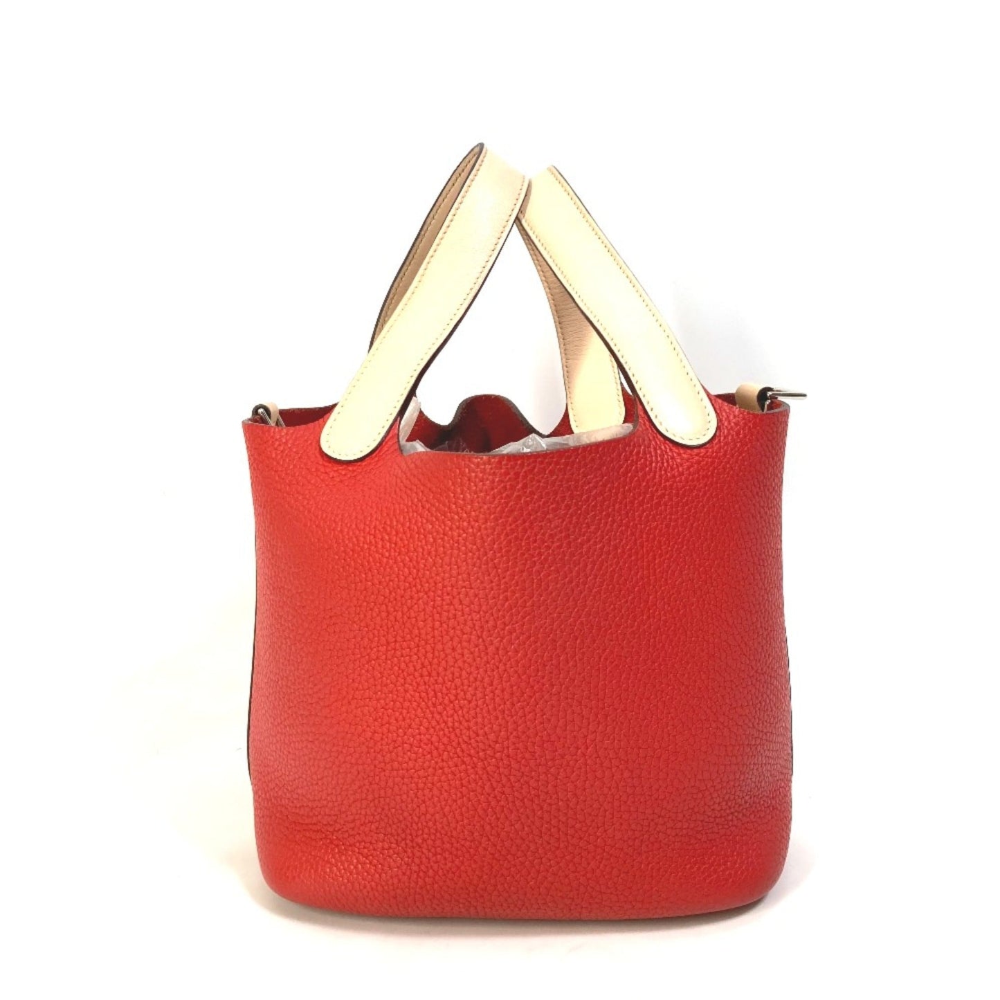 Hermes Red Leather Handbag ( )