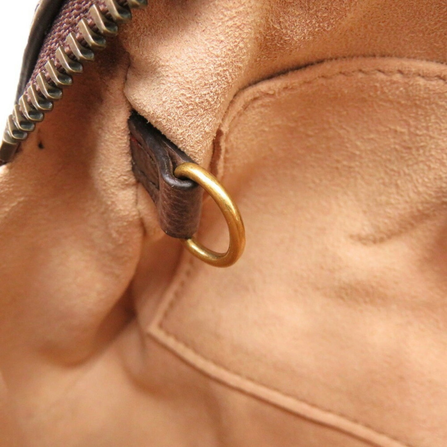 Gucci Brown Orange Gg Supreme Pvc Leather Shoulder Bag ( )
