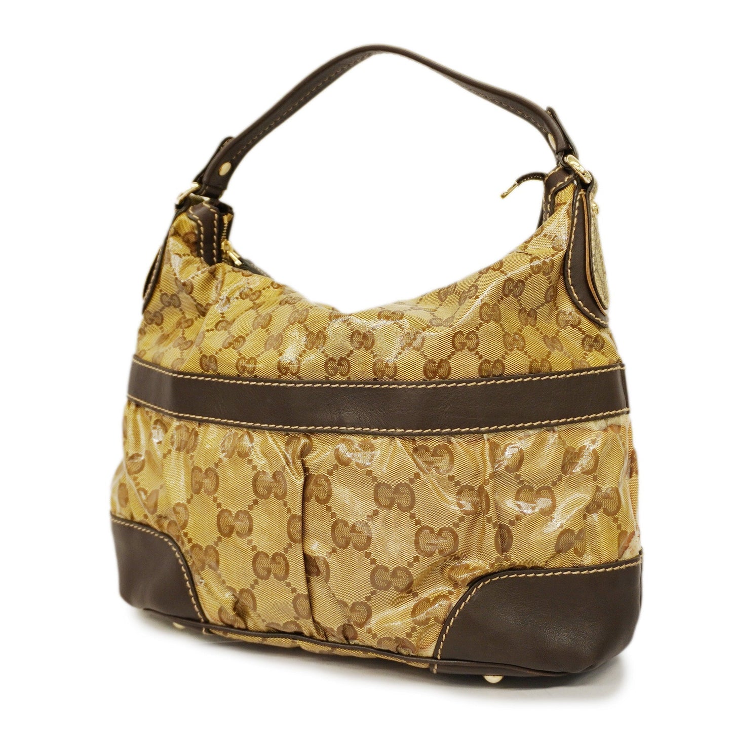 GUCCI Auth  GG Crystal Shoulder Bag 223965 Women's Coated Canvas,Leather