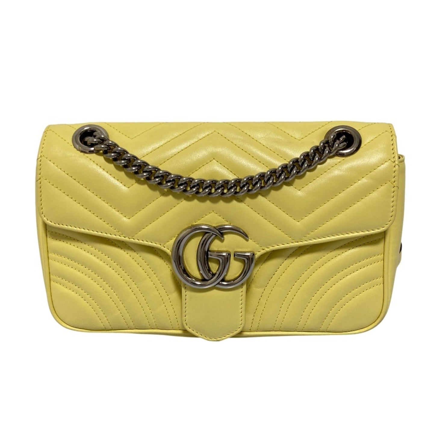 Gucci Yellow Quilting Leather Shoulder Bag ( )