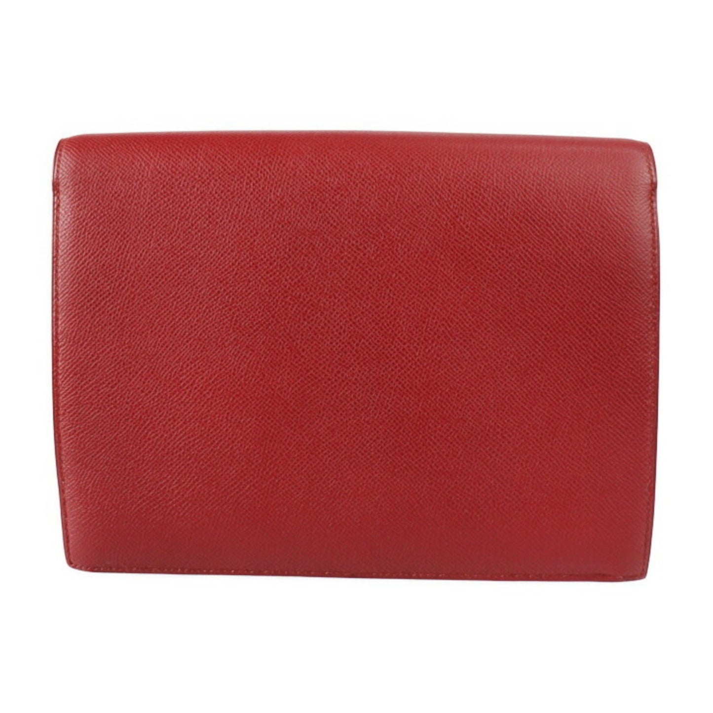 Hermes Red Color Courchevel Leather Clutch Bag ( )