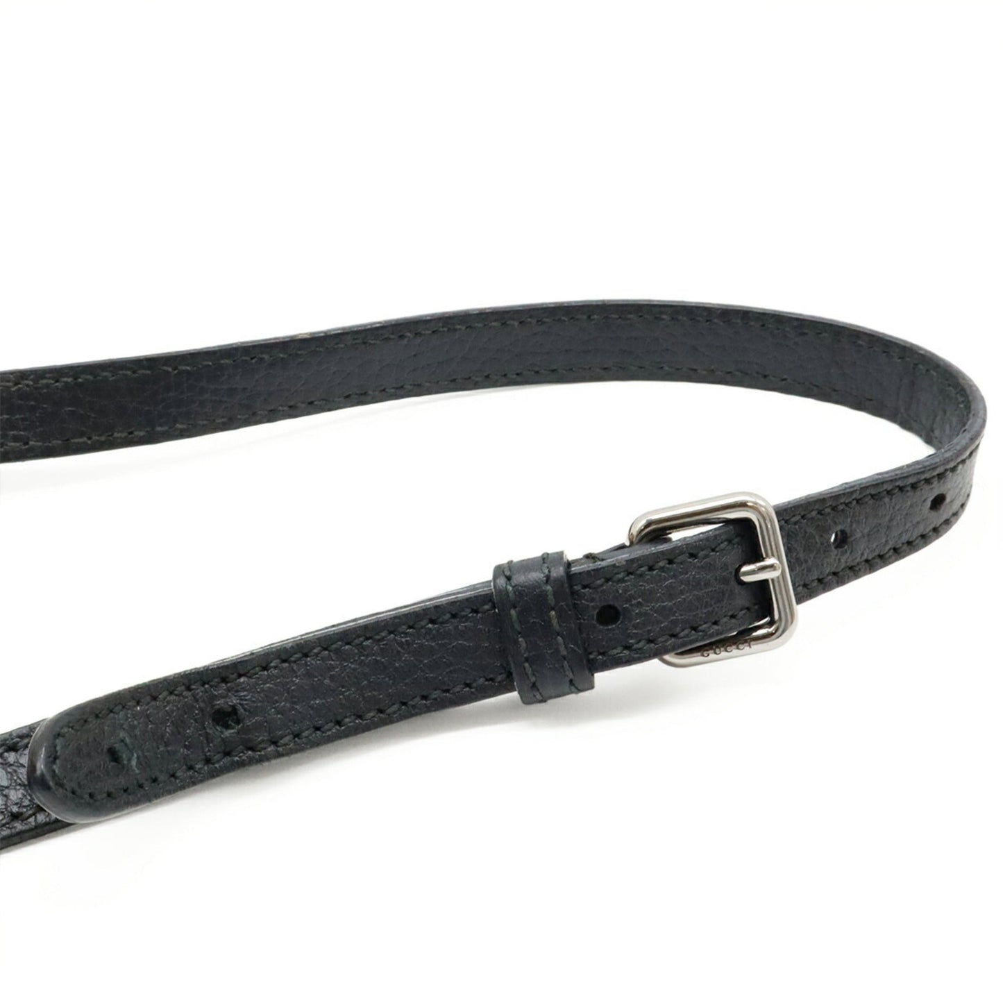 Gucci Black Leather Handbag Shoulder Bag ( )