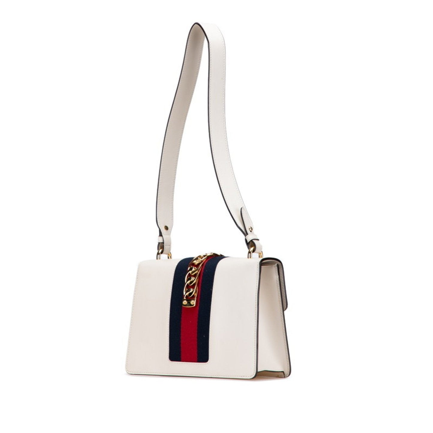 Gucci Multi-Color White Leather Shoulder Bag ( )