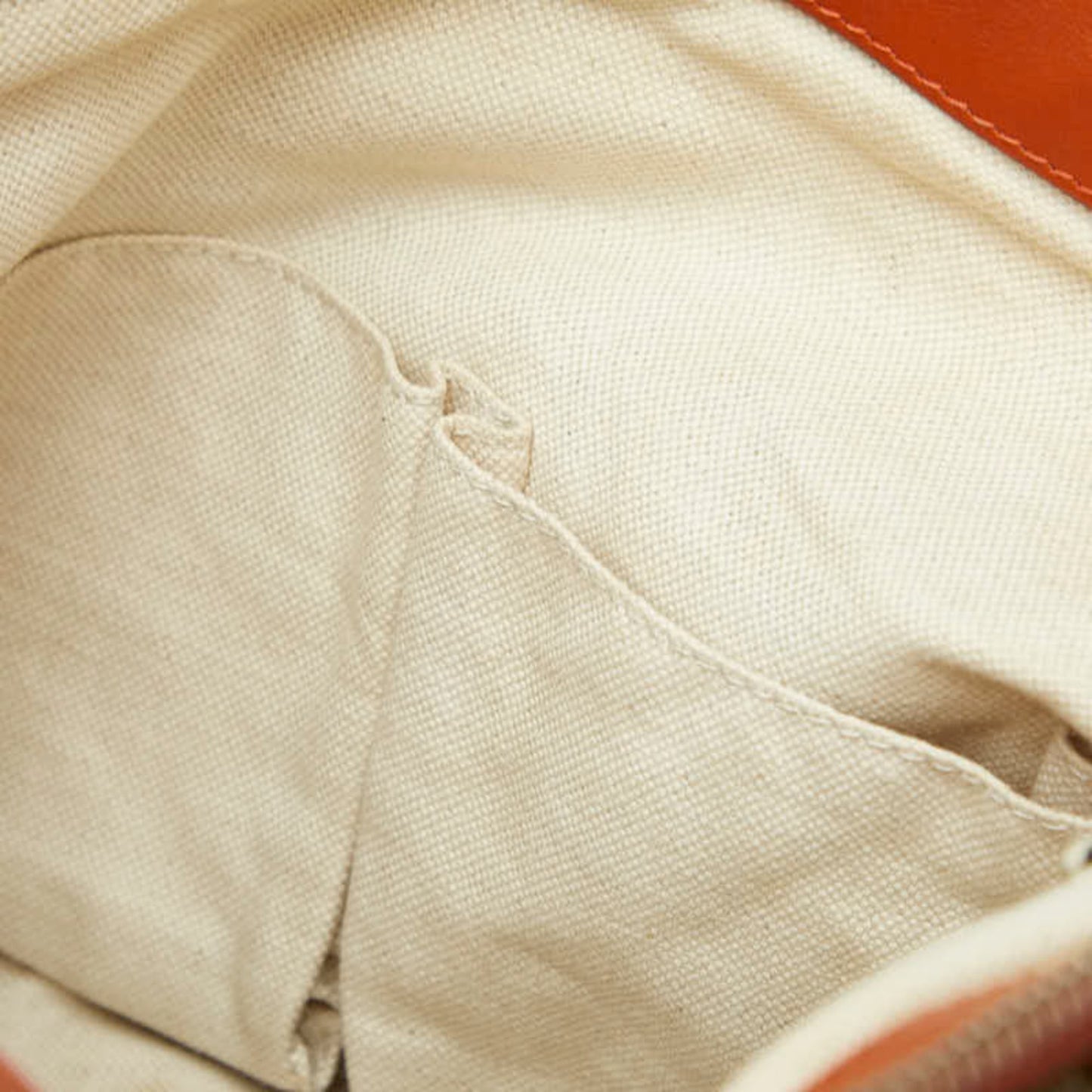 Gucci Beige Orange Canvas Leather Handbag Shoulder Bag ( )