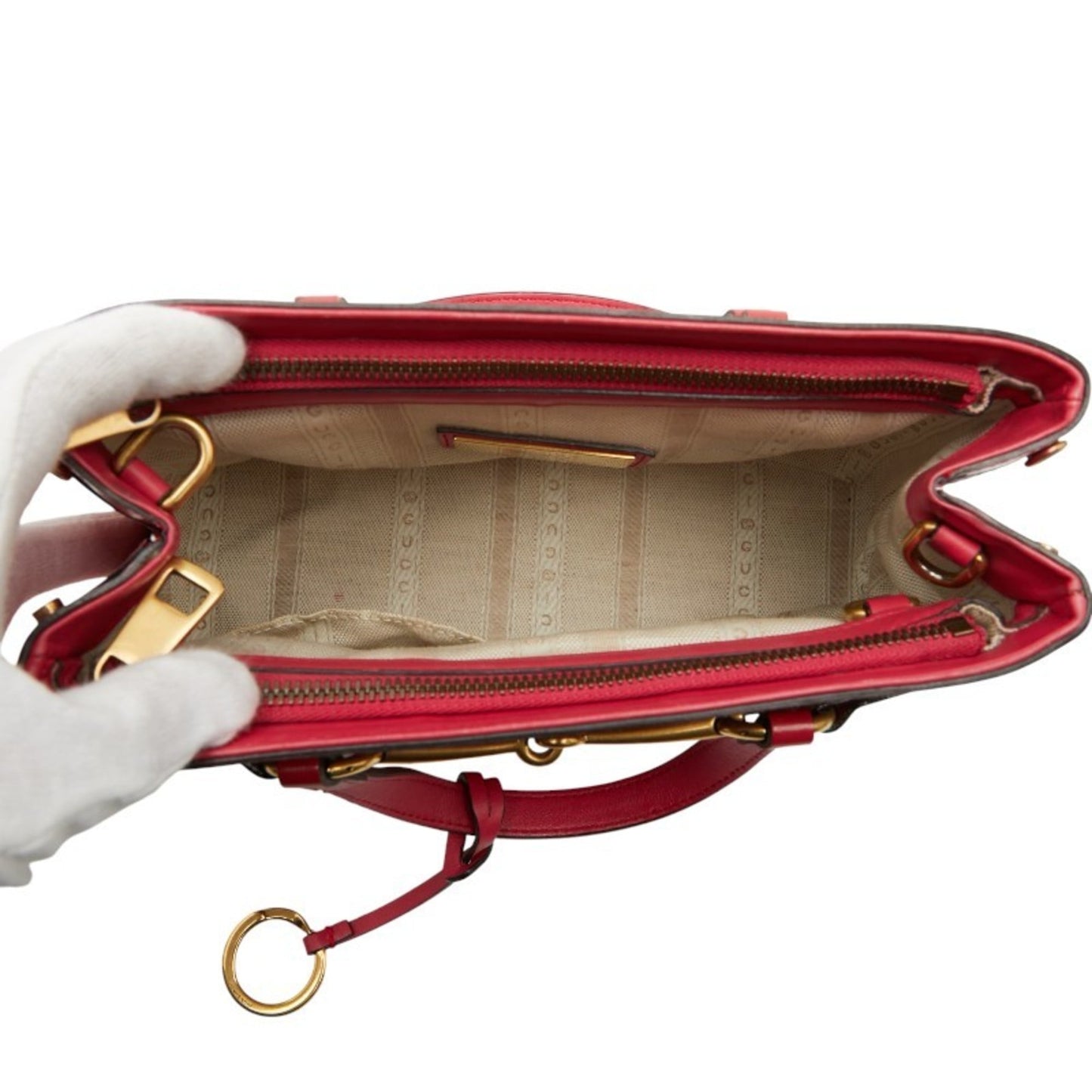 Gucci Red Color Patent Leather Handbag Shoulder Bag ( )
