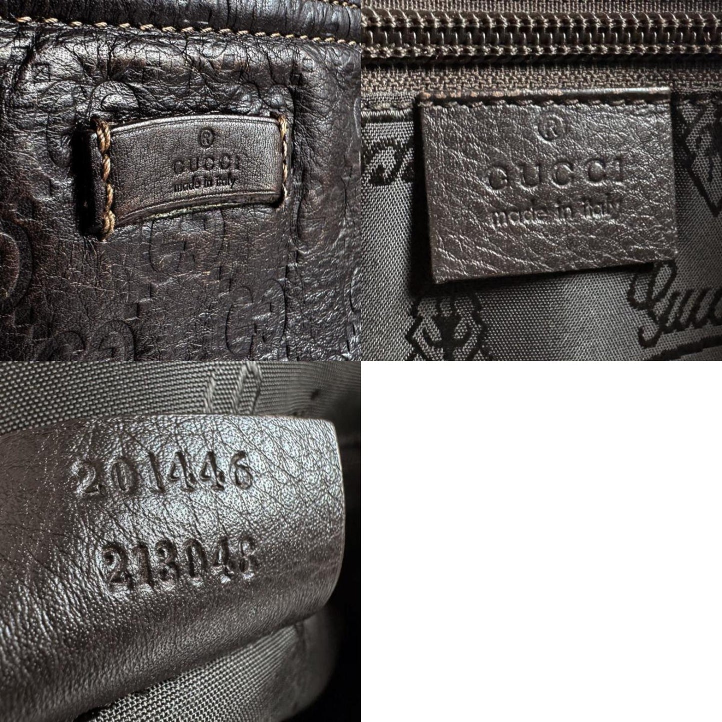 Gucci Dark Brown Leather Shoulder Bag ( )