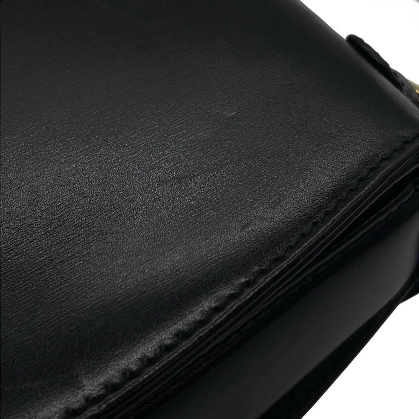Gucci Black Leather Handbag ( )