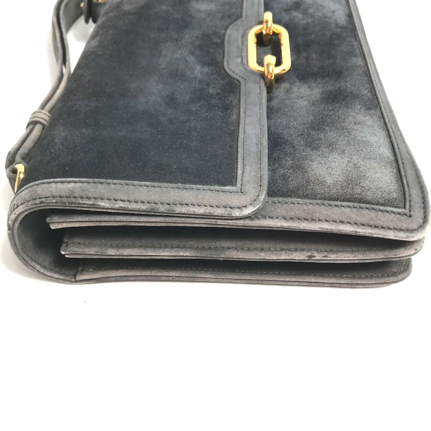 Hermes Gray Leather Shoulder Bag ( )