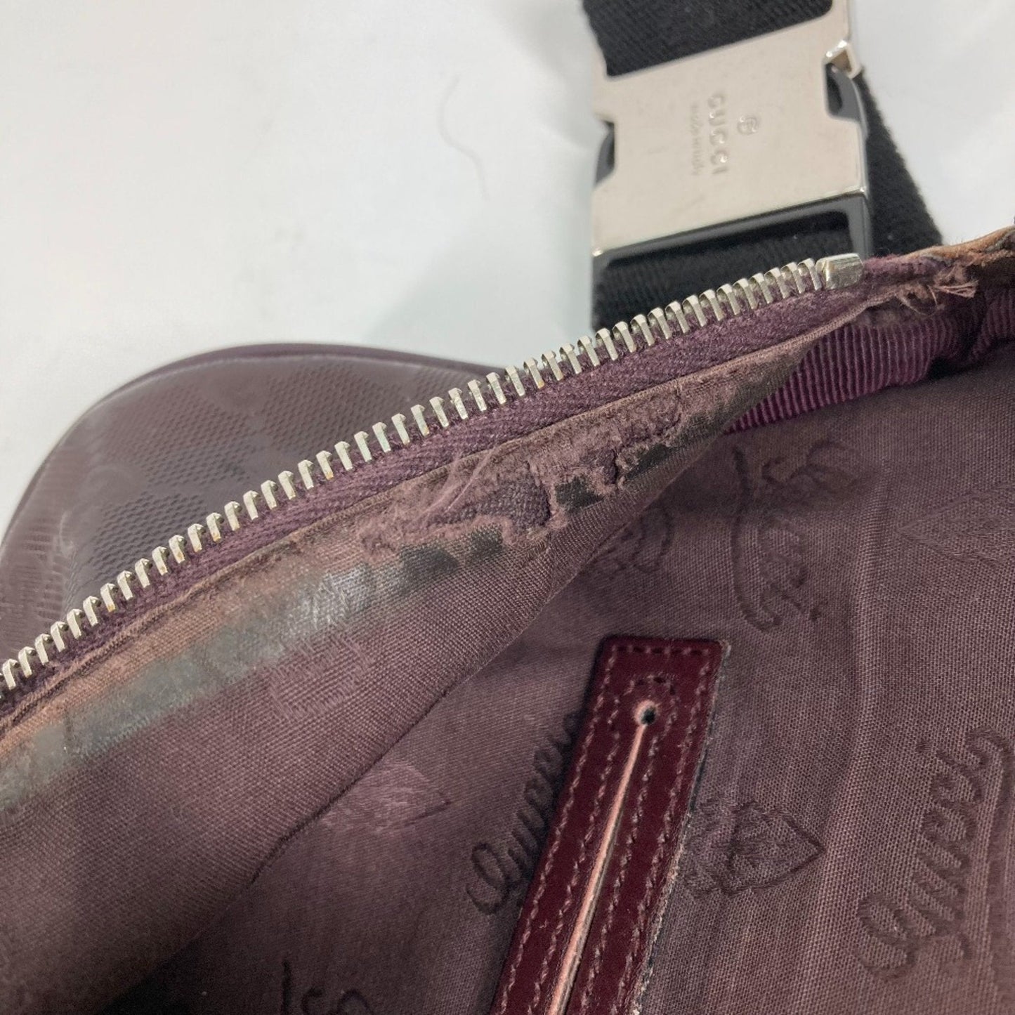 Gucci Purple Pvc Leather Shoulder Bag Sling Bag ( )