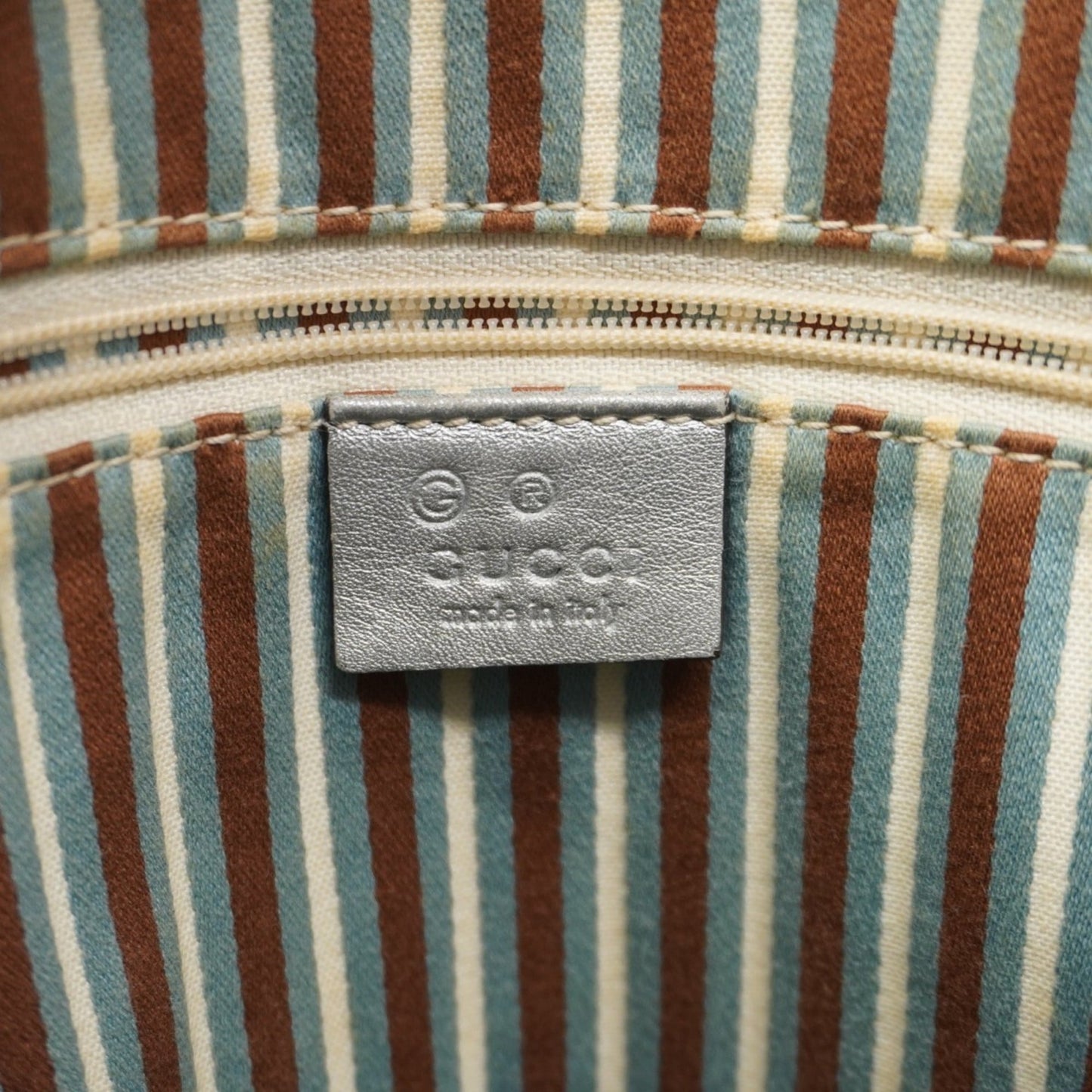 Gucci Silver Canvas Tote Bag ( )