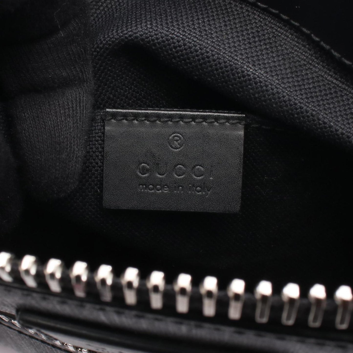 Gucci Black Gray Gg Supreme Leather Messenger Bag Shoulder Bag ( )