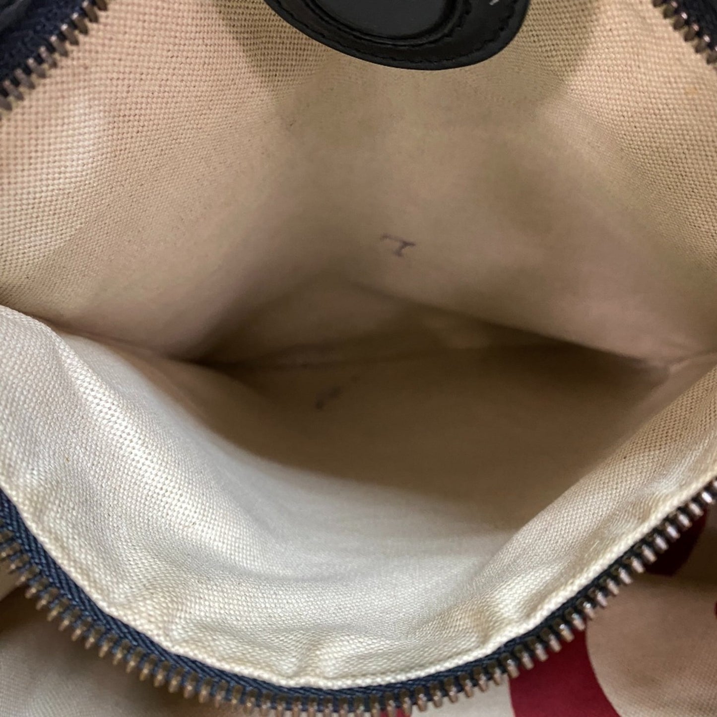 Gucci Beige Black Pvc Leather Tote Bag ( )
