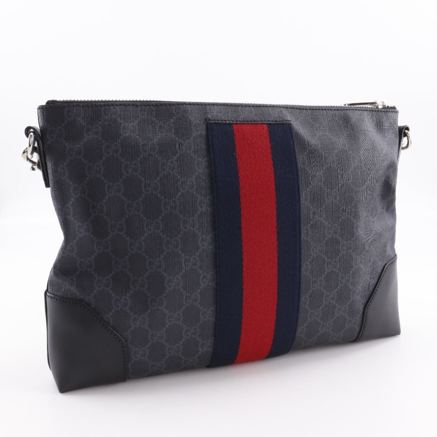 Gucci Black Gg Supreme Messenger Bag Shoulder Bag ( )