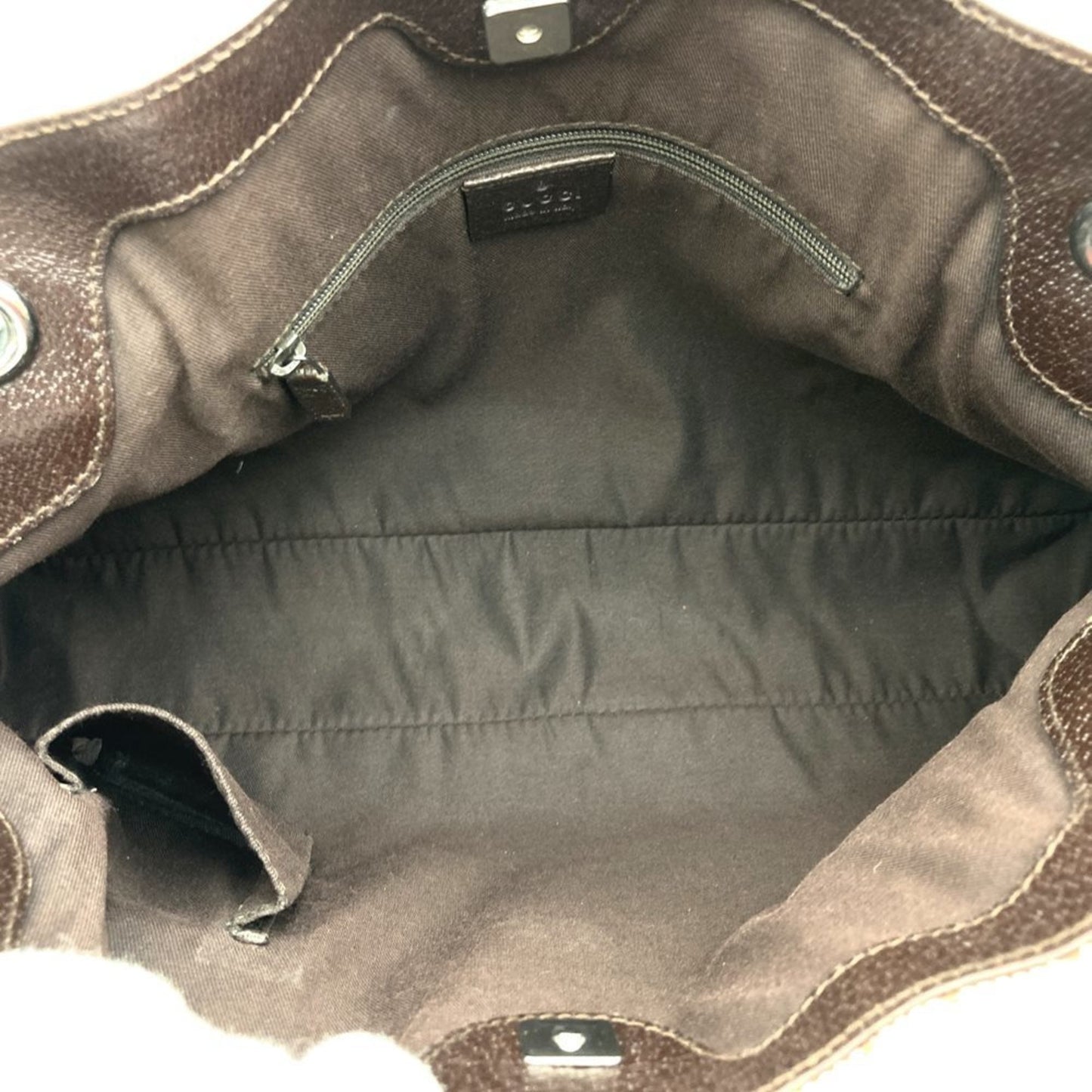 Gucci Gg Canvas Beige Gg Canvas Leather Shoulder Bag Tote Bag ( )